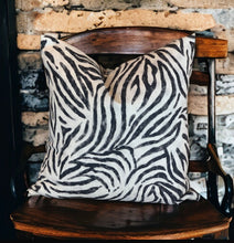 Load image into Gallery viewer, Zebra Print Linen Mix Cushion