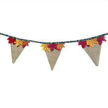 Load image into Gallery viewer, Rustic Hessian Autumn Leaf Bunting
