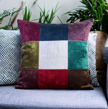 Load image into Gallery viewer, Velvet Patchwork Cushion