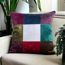 Load image into Gallery viewer, Velvet Patchwork Cushion