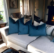 Load image into Gallery viewer, Navy Velvet Cushion