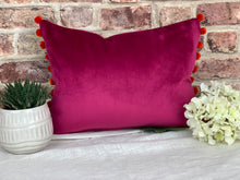 Load image into Gallery viewer, Cerise Velvet Cushion