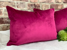 Load image into Gallery viewer, Cerise Velvet Cushion