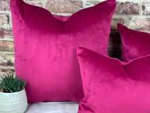 Load image into Gallery viewer, Cerise Velvet Cushion
