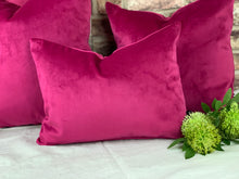Load image into Gallery viewer, Cerise Velvet Cushion
