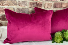 Load image into Gallery viewer, Cerise Velvet Cushion