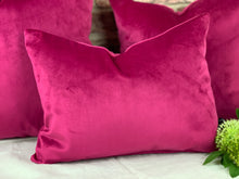 Load image into Gallery viewer, Cerise Velvet Cushion