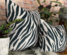 Load image into Gallery viewer, Zebra Velvet Cushion