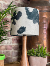 Load image into Gallery viewer, Friesian Cowhide Velvet Lampshade