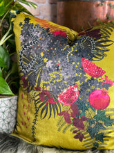 Load image into Gallery viewer, Snake In The Garden Velvet Cushion