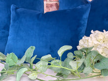 Load image into Gallery viewer, Marine Blue Velvet Cushion