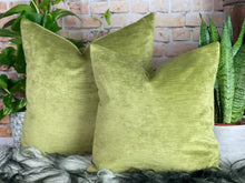 Load image into Gallery viewer, Apple Green Velvet Cushion