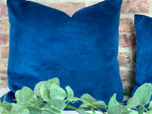 Load image into Gallery viewer, Marine Blue Velvet Cushion