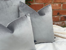 Load image into Gallery viewer, Slate Grey Velvet Cushion