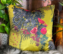Load image into Gallery viewer, Snake In The Garden Velvet Cushion