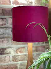 Load image into Gallery viewer, Cerise Pink Velvet Lampshade