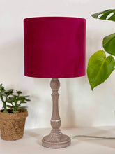 Load image into Gallery viewer, Cerise Pink Velvet Lampshade