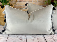 Load image into Gallery viewer, Silver Tassel Cushion