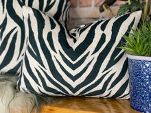 Load image into Gallery viewer, Zebra Velvet Cushion