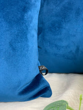 Load image into Gallery viewer, Marine Blue Velvet Cushion