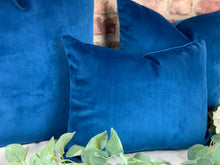 Load image into Gallery viewer, Marine Blue Velvet Cushion