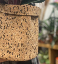 Load image into Gallery viewer, Large Round Black Speckled Cork Pot
