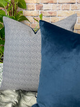 Load image into Gallery viewer, Navy Geometric Cushion