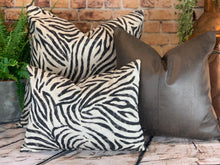 Load image into Gallery viewer, Black Faux Leather Cushion