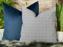 Load image into Gallery viewer, Navy Geometric Cushion