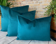 Load image into Gallery viewer, Teal Velvet Cushion