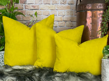 Load image into Gallery viewer, Sunshine Yellow Velvet Cushion