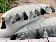 Load image into Gallery viewer, Silver Tassel Cushion