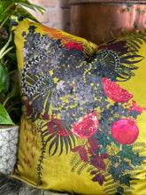 Load image into Gallery viewer, Snake In The Garden Velvet Cushion