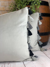 Load image into Gallery viewer, Silver Tassel Cushion