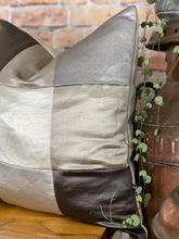 Load image into Gallery viewer, Faux Silk Patchwork Cushion