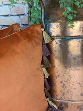 Load image into Gallery viewer, Copper Tassel Cushion
