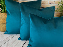 Load image into Gallery viewer, Teal Velvet Cushion