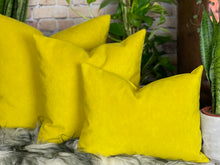 Load image into Gallery viewer, Sunshine Yellow Velvet Cushion