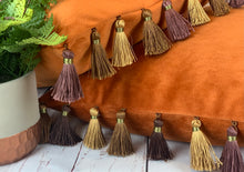 Load image into Gallery viewer, Copper Tassel Cushion