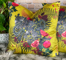 Load image into Gallery viewer, Snake In The Garden Velvet Cushion