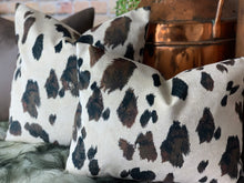 Load image into Gallery viewer, Appaloosa Pony Velvet Cushion Brown