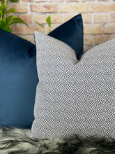 Load image into Gallery viewer, Navy Geometric Cushion