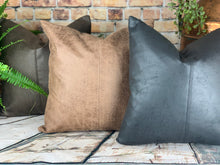 Load image into Gallery viewer, Black Faux Leather Cushion