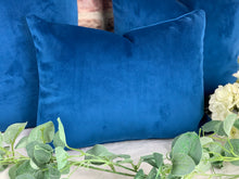 Load image into Gallery viewer, Marine Blue Velvet Cushion
