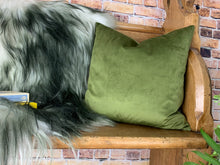 Load image into Gallery viewer, Olive Velvet Cushion