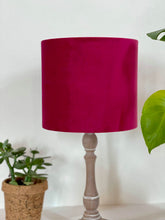 Load image into Gallery viewer, Cerise Pink Velvet Lampshade