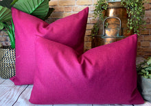 Load image into Gallery viewer, Cerise Italian Milled Wool Cushion