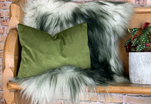 Load image into Gallery viewer, Olive Velvet Cushion