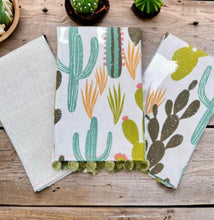 Load image into Gallery viewer, Cacti &amp; Llama Tea Towel Set
