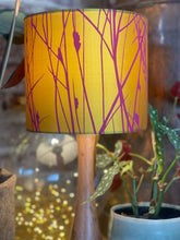 Load image into Gallery viewer, Silk Mustard &amp; Magenta Grasses Lampshade
